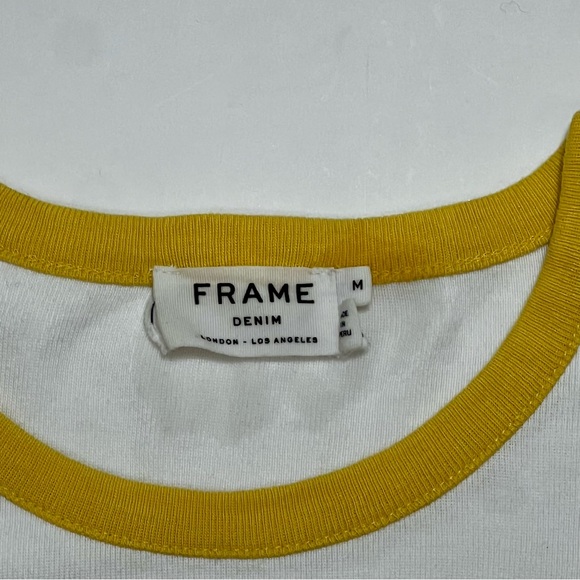 FRAME Denim T-shirt Short Cap Sleeve "Los Angeles" Size M - Picture 5 of 9